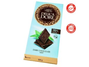 טבלת שוקולד מריר 70% איכותי עם מנטה - Baron Delicadore Dark Mint